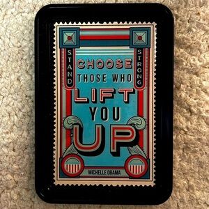 Lucy Lu Trinket Tray with Michele Obama Inspirational Quote